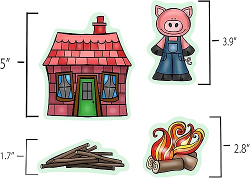 Miniatura 3 de Juego de tres pequeños cerditos de historias de franela de fieltro 13 piezas PRECUT Plus páginas de actividades para niños pequeños en edad