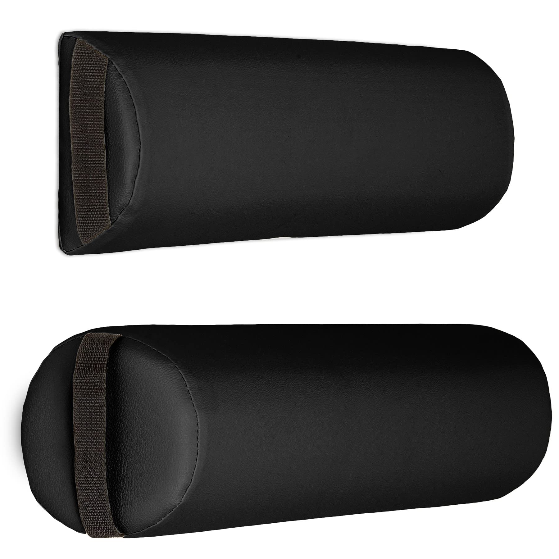 tectake® Lot de 2 Coussin de massage de Table de Massage - Noir | pour Massages cervicales et cou, nuque, genoux, dos, pieds, Coussin de positionnement Rouleau de massages