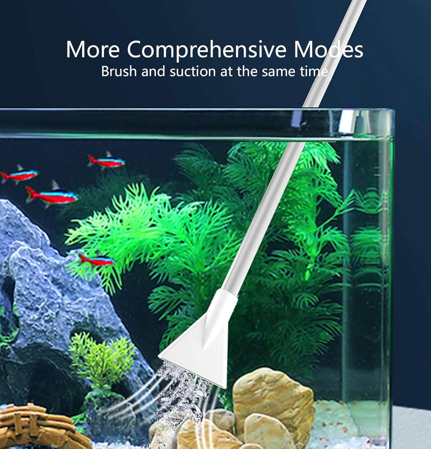 Hand Siphon Hose with Water Hose Controller Clamp, Fish Tank Cleaning Tools, Aquarium Siphon Vacuum Cleaner, Suitable for Fish Tank Cleaning Gravel & Sand(Red)