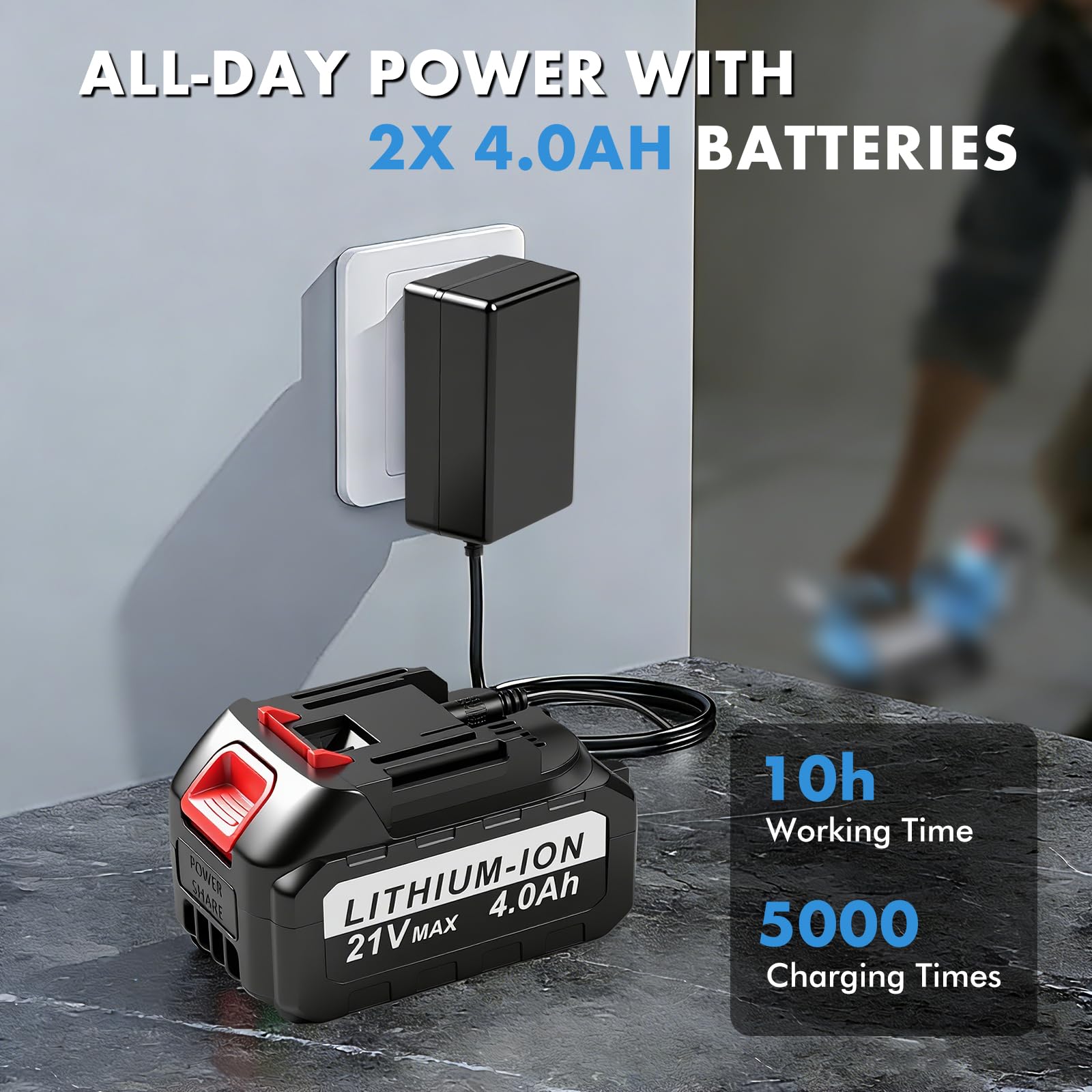 Ventosa Eléctrica para Azulejos, Cargas 200KG, Baterías 2x4000mAh, Pantalla LCD, 9 Velocidades, Vibrador Azulejos para Levantar Cristales, Mármol, Cerámica y Vidrio