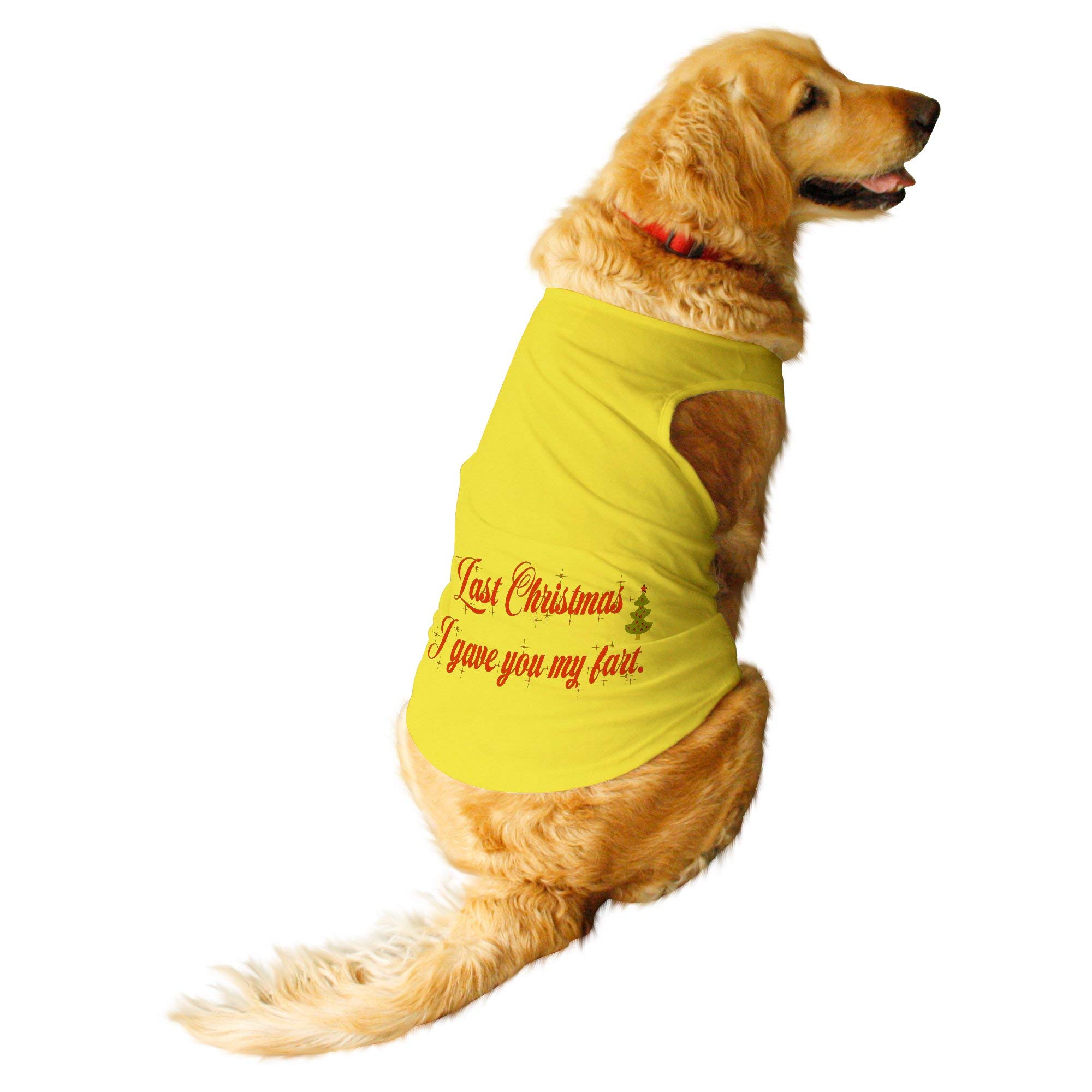 Ruse Pet Last Christmas Round Neck Sleeveless Technical Dog Vest Tank T-Shirt/Tees for Dog Clothes Summer Apparel Christmas Yellow/X-Small (New Born Puppy) (B08Q4DY26L) Amazon Price History, Amazon Price Tracker