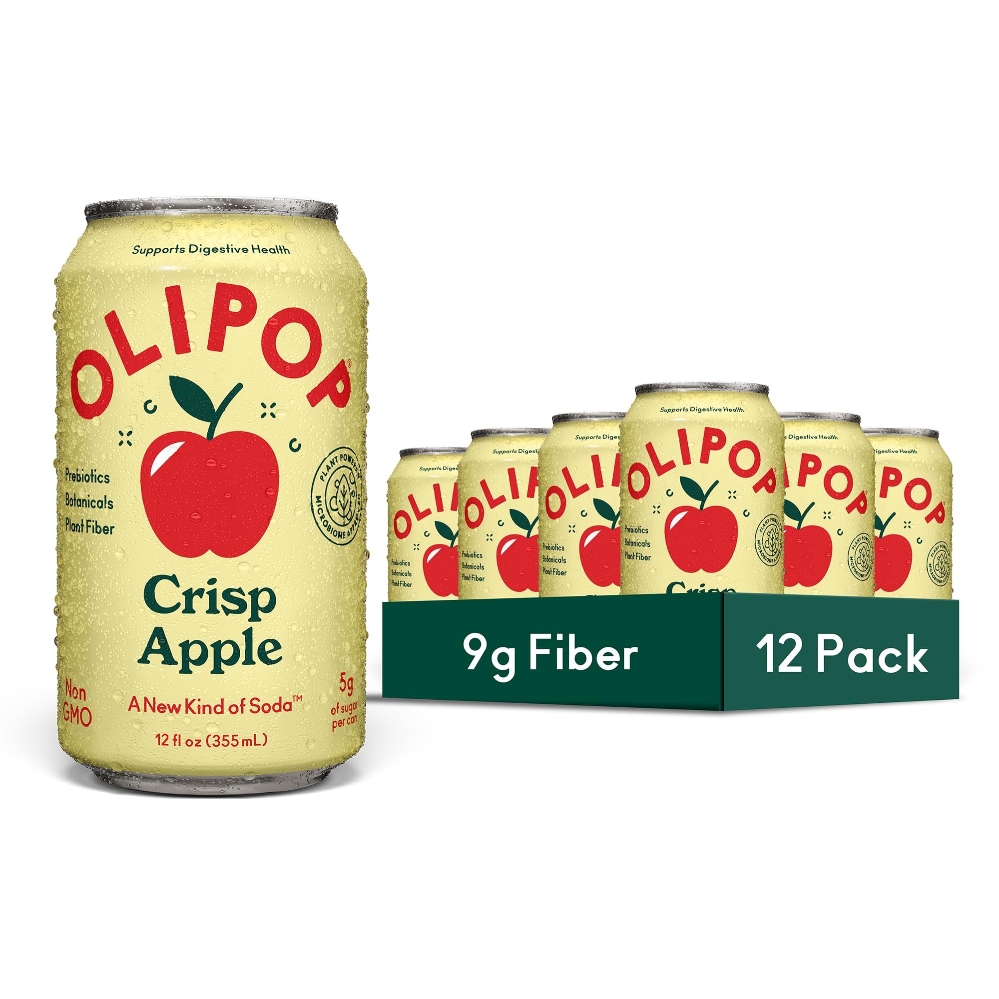 Amazon.com : OLIPOP Prebiotic Soda Pop, Crisp Apple, A New Kind of