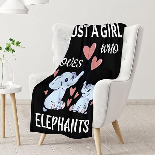 Miniatura 10 de Manta de elefante, manta de franela de forro polar de 40 x 50 pulgadas, suave, ligera, cómoda, cálida manta temática de elefante para cama o sofá