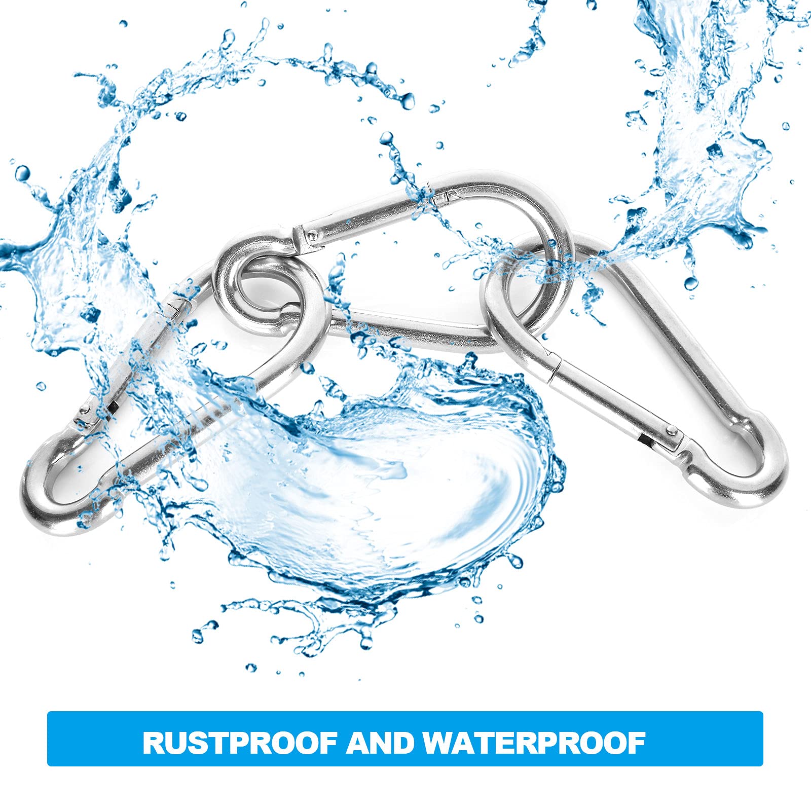 Mousquetons M6 En Acier Inoxydable, 20 Mousquetons Robustes Et Sécurisés – Capacité De Charge