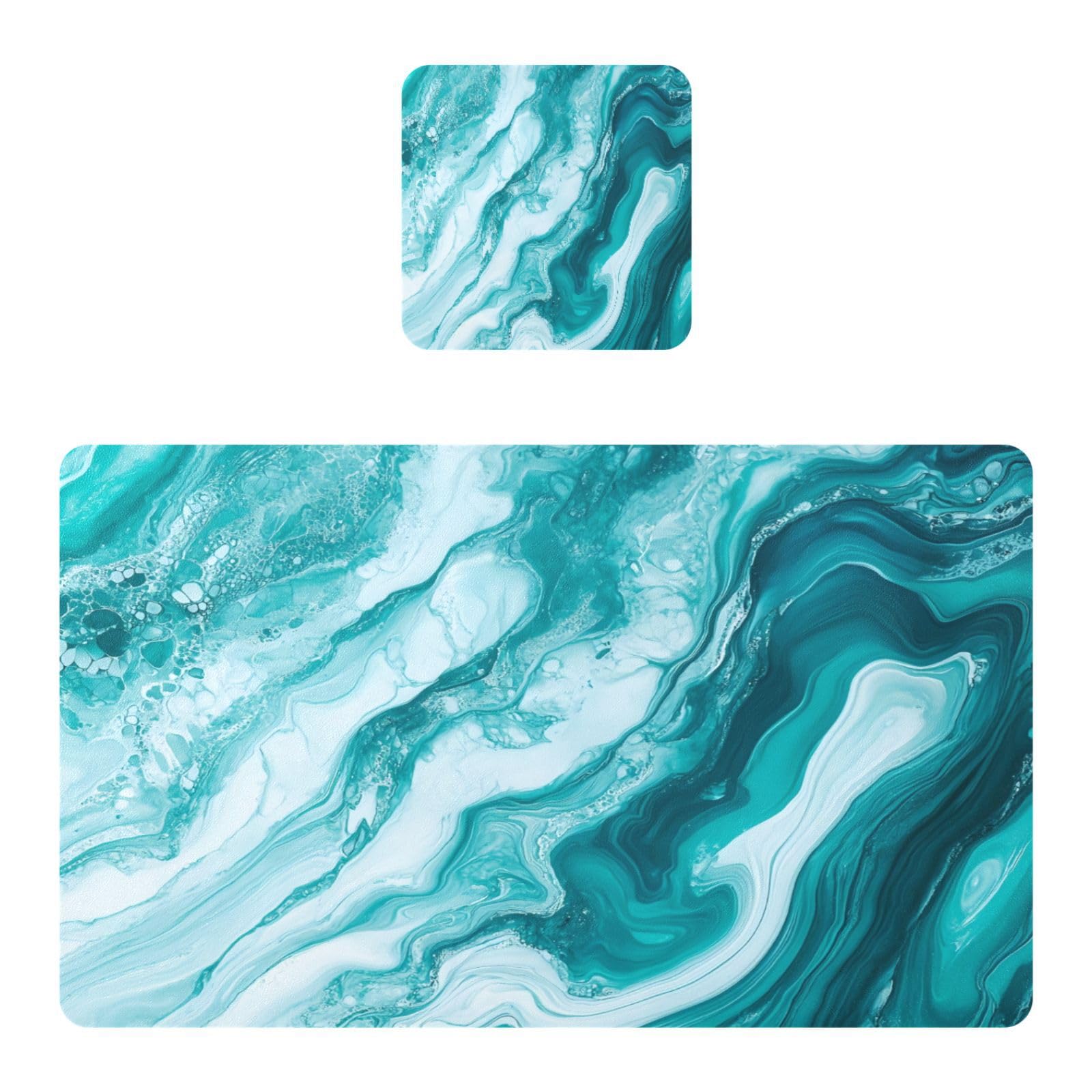 BURSTDDY Marble Placemat Waterproof Place Mat for Dining Table