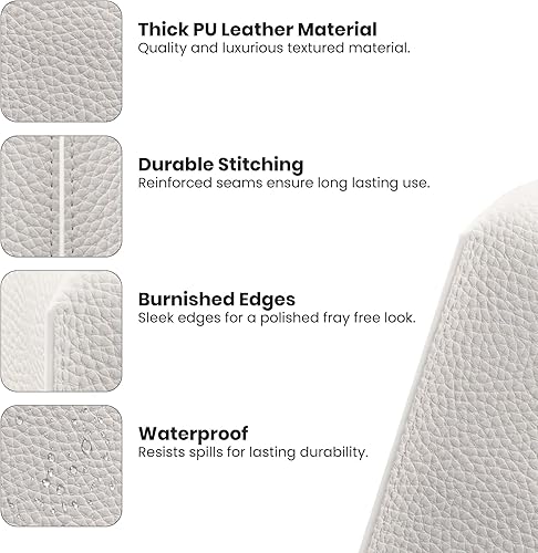 Miniatura 2 de Soporte para caja de pañuelos de piel sintética de alta calidad, elegante funda de caja de pañuelos estilo hotel para decoración del hogar, oficina