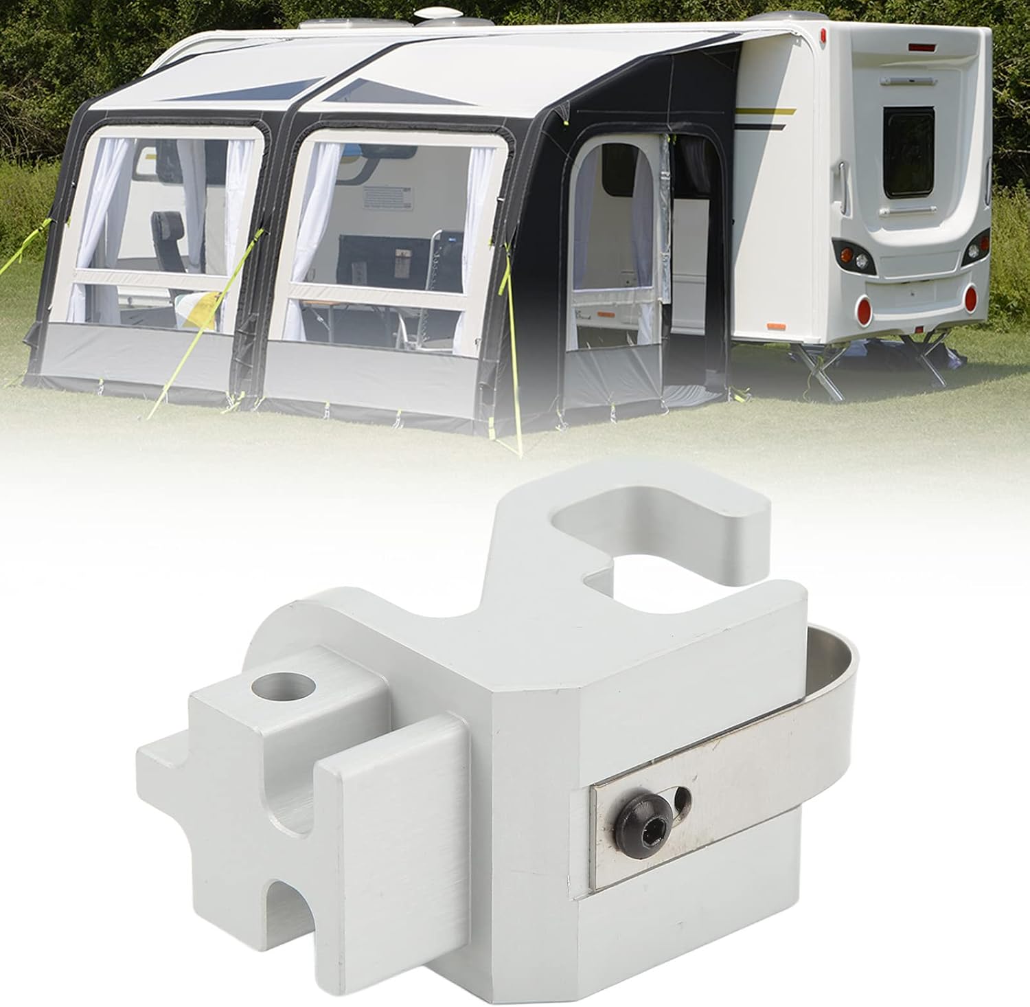 RV Awning Lower Rafter Claw Heavy Duty Satin Aluminium Lower Rafter Claw Replacement RV Rafter Claw Fit for II Awning