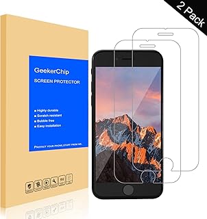 GeekerChip Protector de Pantalla para iPhone 6/iPhone 6S[2-Unidades],Protector Pantalla Cristal Vidrio Templado para iPhone 6/iPhone 6S