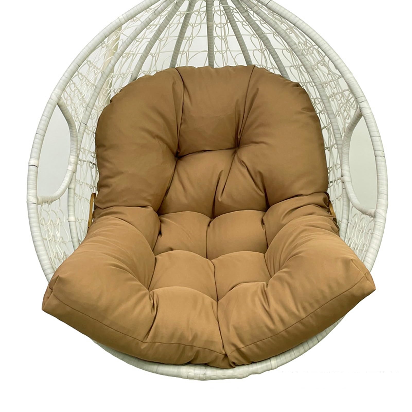Genérico Cojín de Repuesto para Silla Colgante Tipo Huevo (Exterior), Almohadilla Gruesa, Impermeable y Estampada en Forma de U para Columpios de Patio y jardín