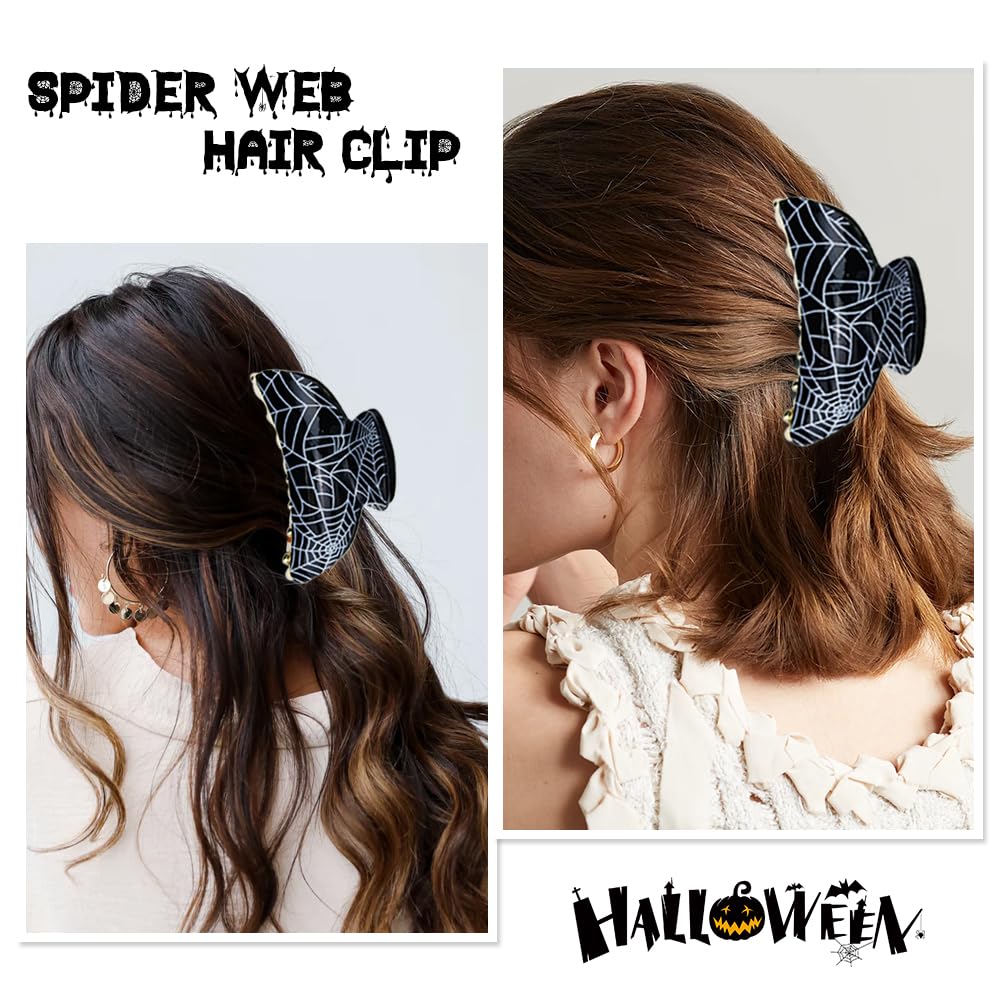 Diadema De Halloween Con Nudo Y Telaraña Para Mujeres Y Niñas - Accesorio De Pelo Cómodo Y Divertido
