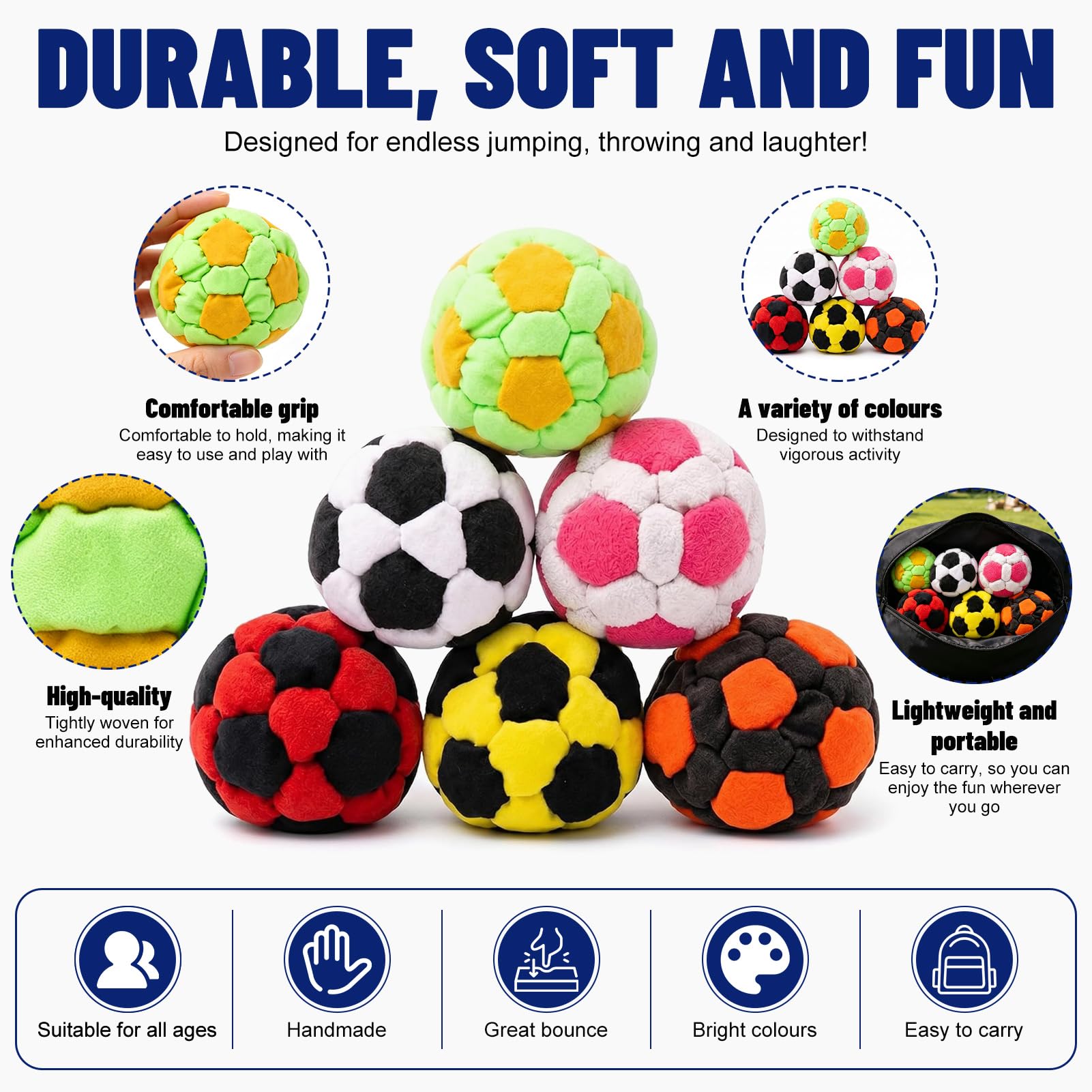 Hacky Sack, Footbag, Hackysack Bälle, Hüpfkissen, Fußball-Sandsack, Dumpling Hacky Footbag Für Alle Spielstärken
