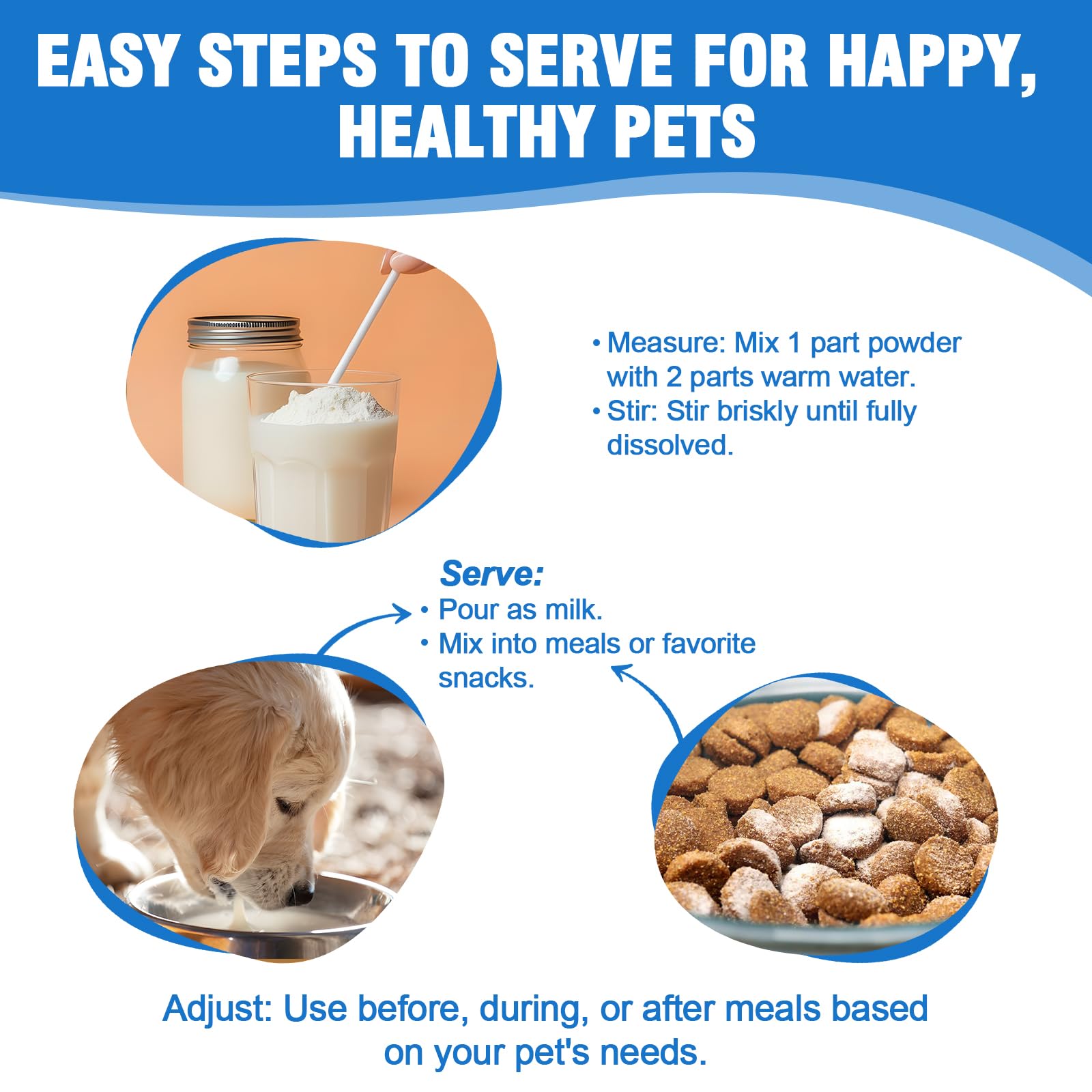 Olassubd Goat Milk Powder Cat & Dog Calming Pet Goats Milk Calm Treats Anxiety Relief Contains GABA Designed for Pets with Anxiety Stress and Hyperactivity Supports Immune Skin and Bone Health - image 6