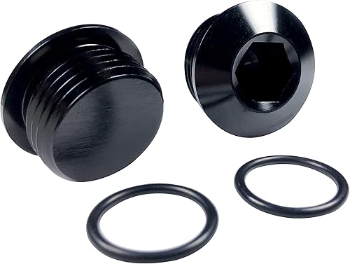 Adaptador de aluminio de 8AN con enchufe de rosca macho de cabeza hexagonal, enchufes de puerto, paquete de 2