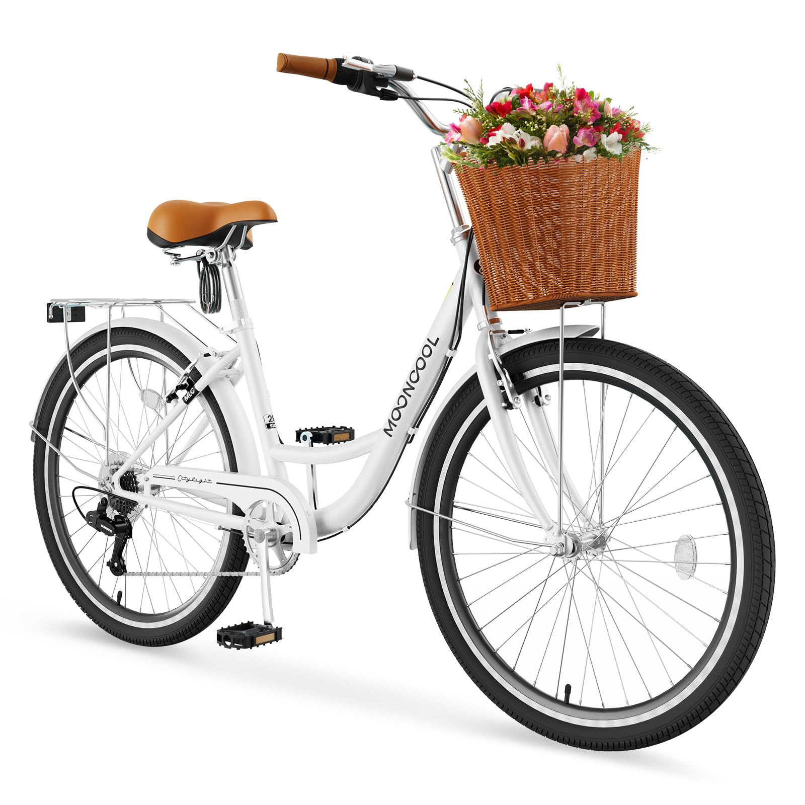 LILYPELLE Beach Cruiser Bike in White