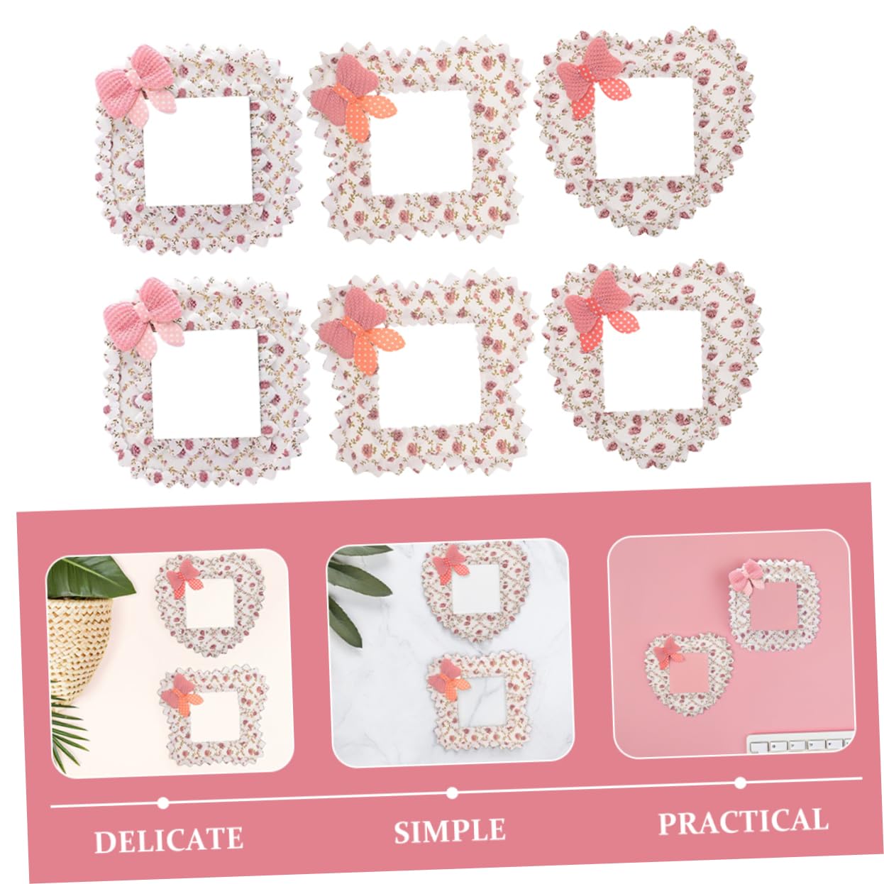 Artibetter 6pcs Flower Switch Cover Bow Light Plate Decorative Switch Sticker for Home Decor