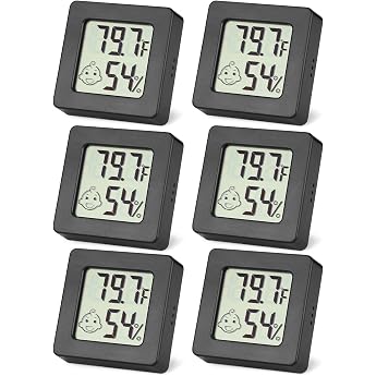 6 Mini Thermometer Hygrometer Indoor Digital Monitor