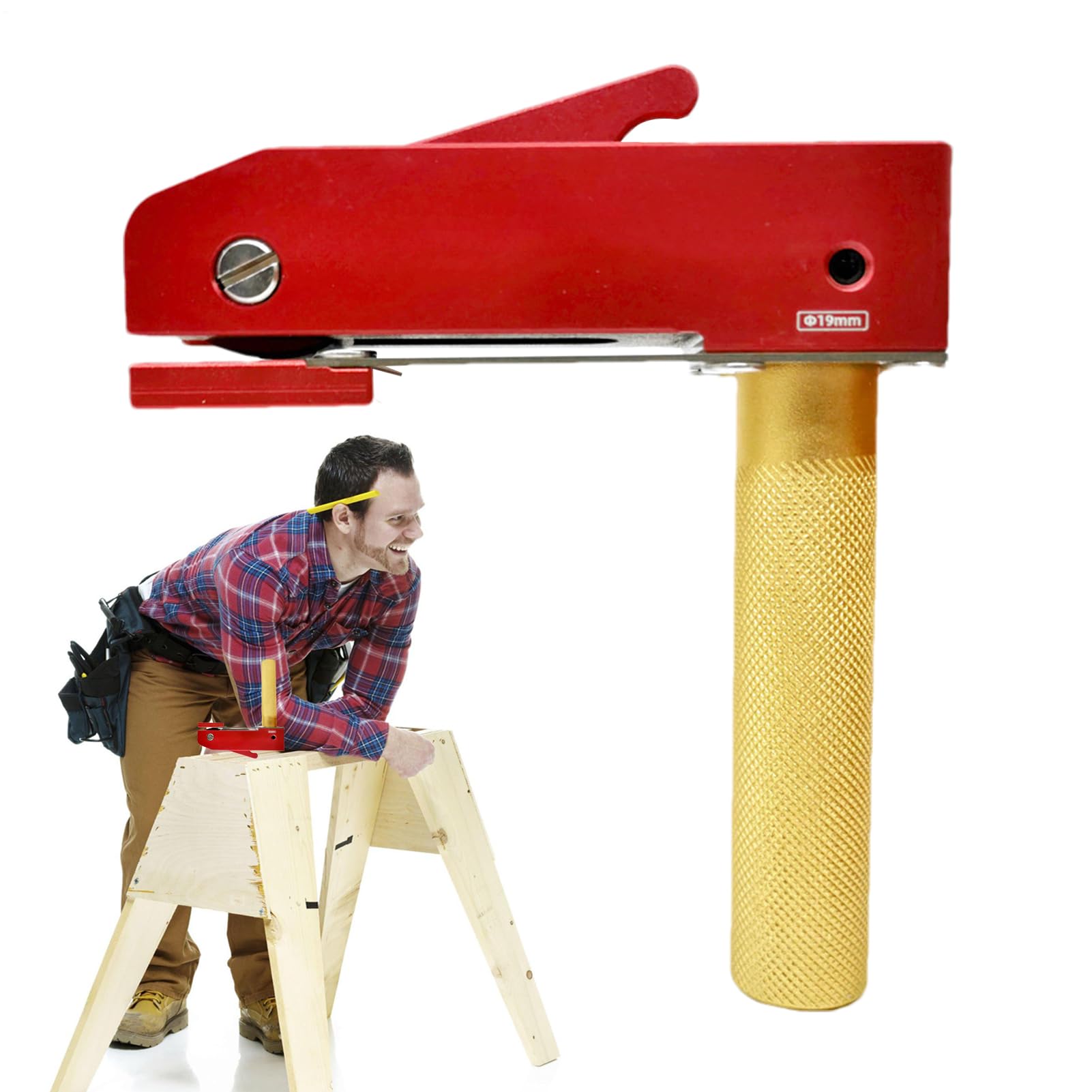 Pince métallique anti-glissement pour stabiliser le bois sur établi