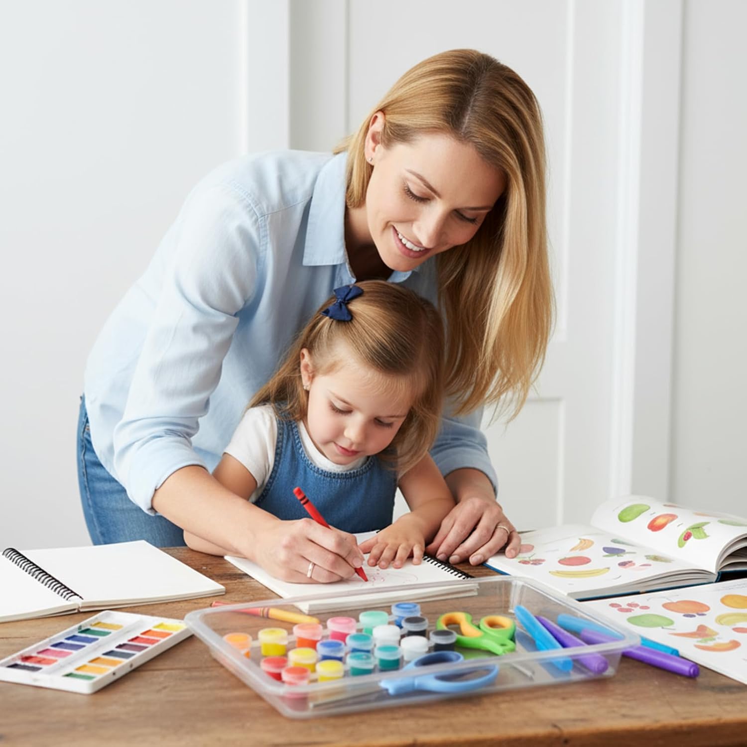 24 Pcs Plastic Art Trays Activity Craft Tray Organizer Serving Tray Stackable Storage Sand Trays for School Painting Beads Office DIY Projects (11.2 x 8. 07 x 1.1 Inch)(Clear) - Image 5