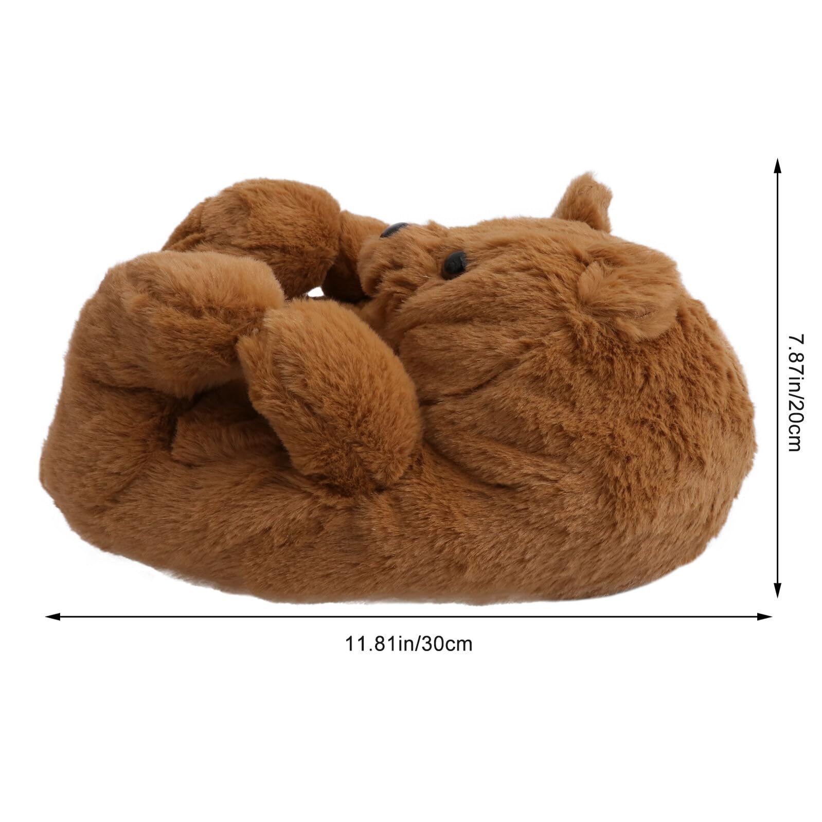 Mipcase Zapatos Cálidos de Felpa para Mujer Pantuflas Antideslizantes Dibujos Animados para Invierno Uso Interior Casa Obsequio de Navidad