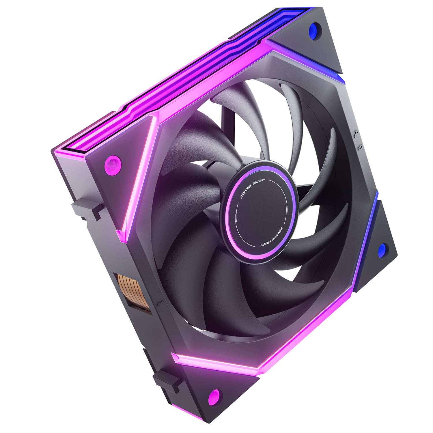 AsiaHorse NyotaUltra ARGB - Ventola per PC da 120 mm, RGB Daisy Chain [Infinity Mirror] [HDB] 58.5 CFM/2000 RPM/2.05MMH2O 4 pin PWM e 5V 3 pin ARGB per Asus Aura ASRock GIGABYTE MSI