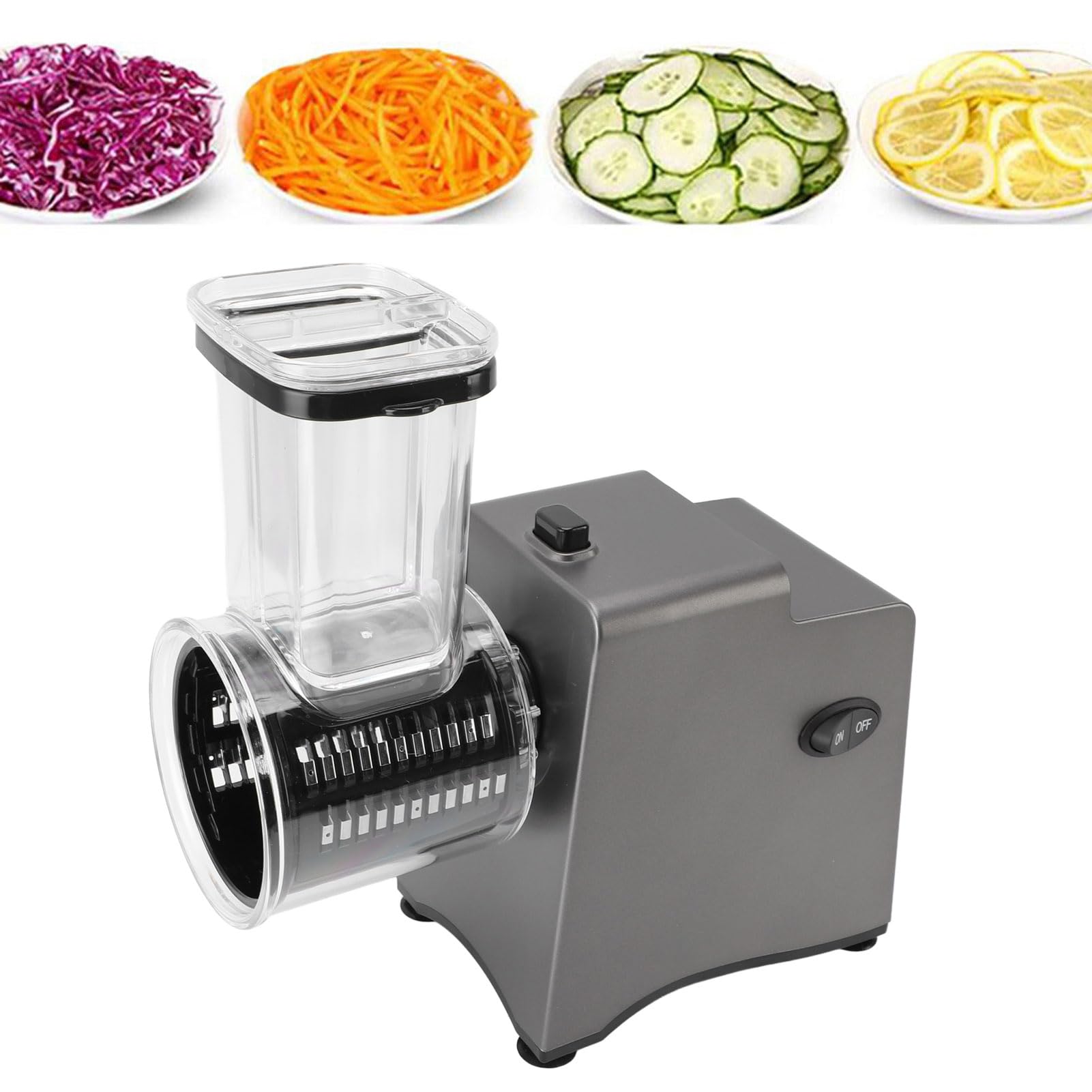 Légumes électrique 500W avec 5 Paires de Lames, Râpe à Fromage électrique Multifonctionnelle, Machine à Salade pour Fruits et Légumes