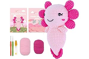 litlamigu Learn to Crochet Kit for Amigurumi Axolotls