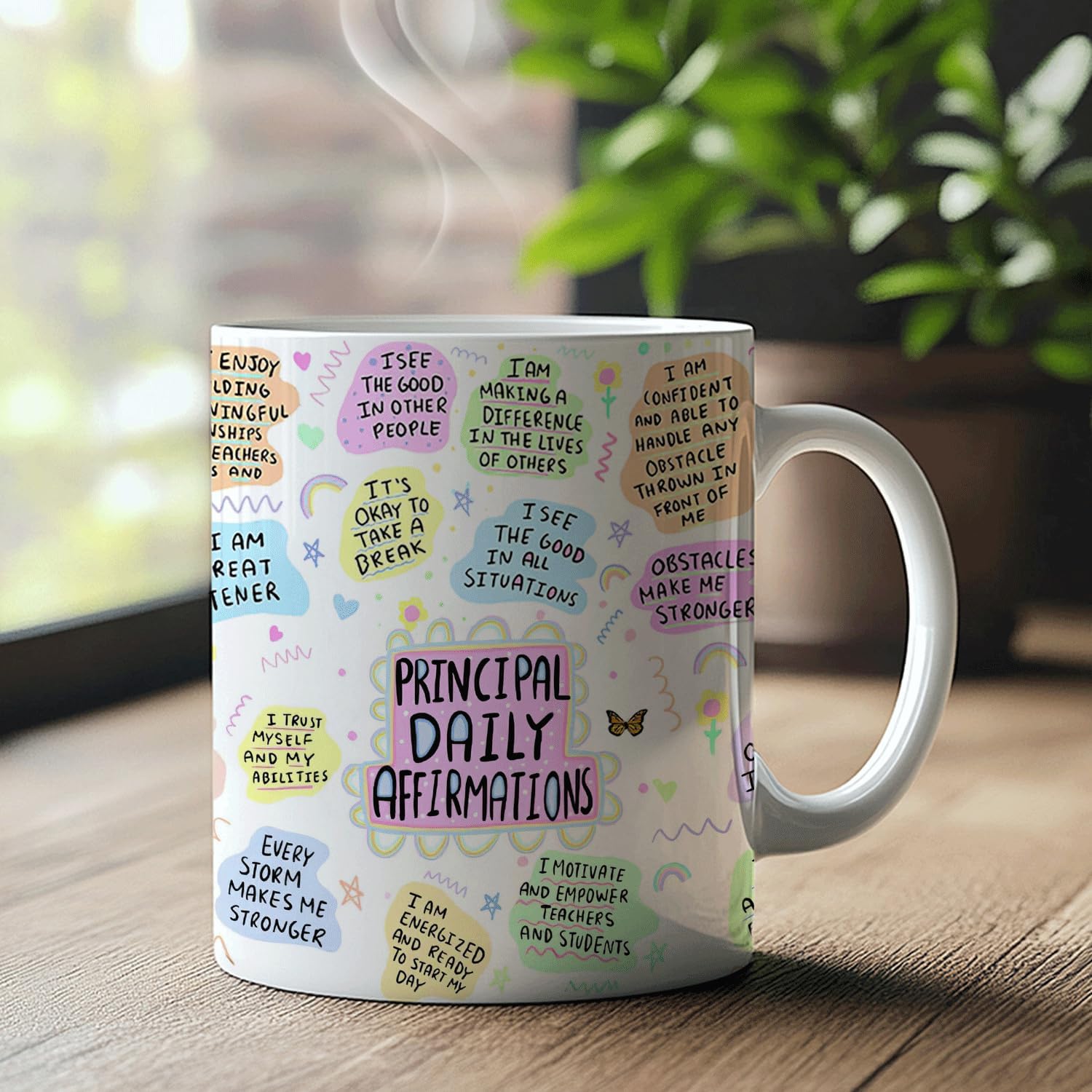 Principal Daily Affirmations Mug, Principal Appreciation Gifts Coffee Cup Ceramic, Gift for Principals, Inspirational Ceramic Coffee Tea Mug 11 oz - Image 2