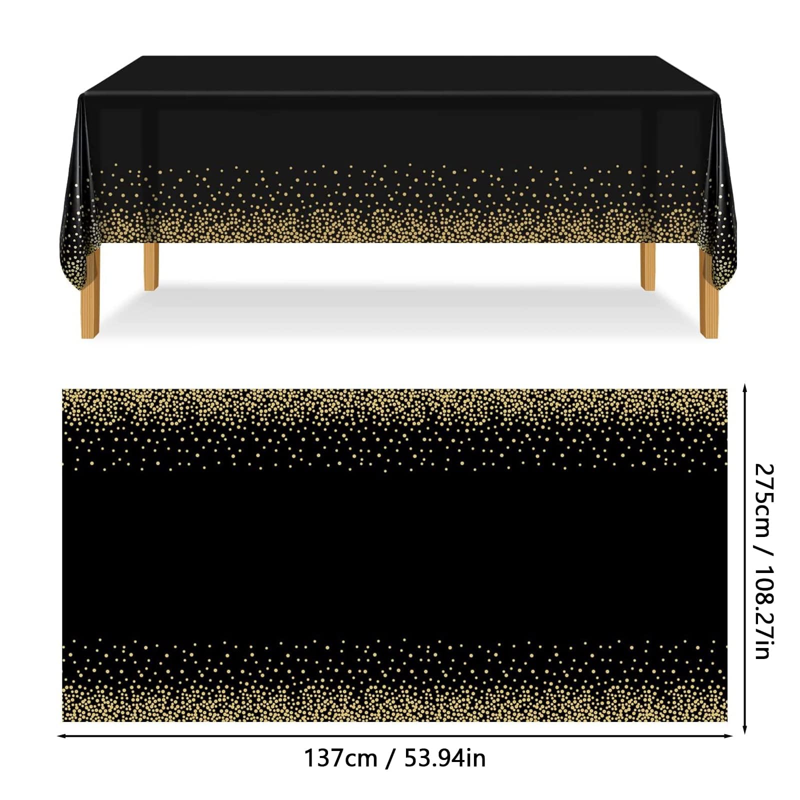 Lot De 4 Nappes Rectangulaires Paille Imperméables - 130x270cm - Déco Fête Ferme/Cowboy - Thème Western