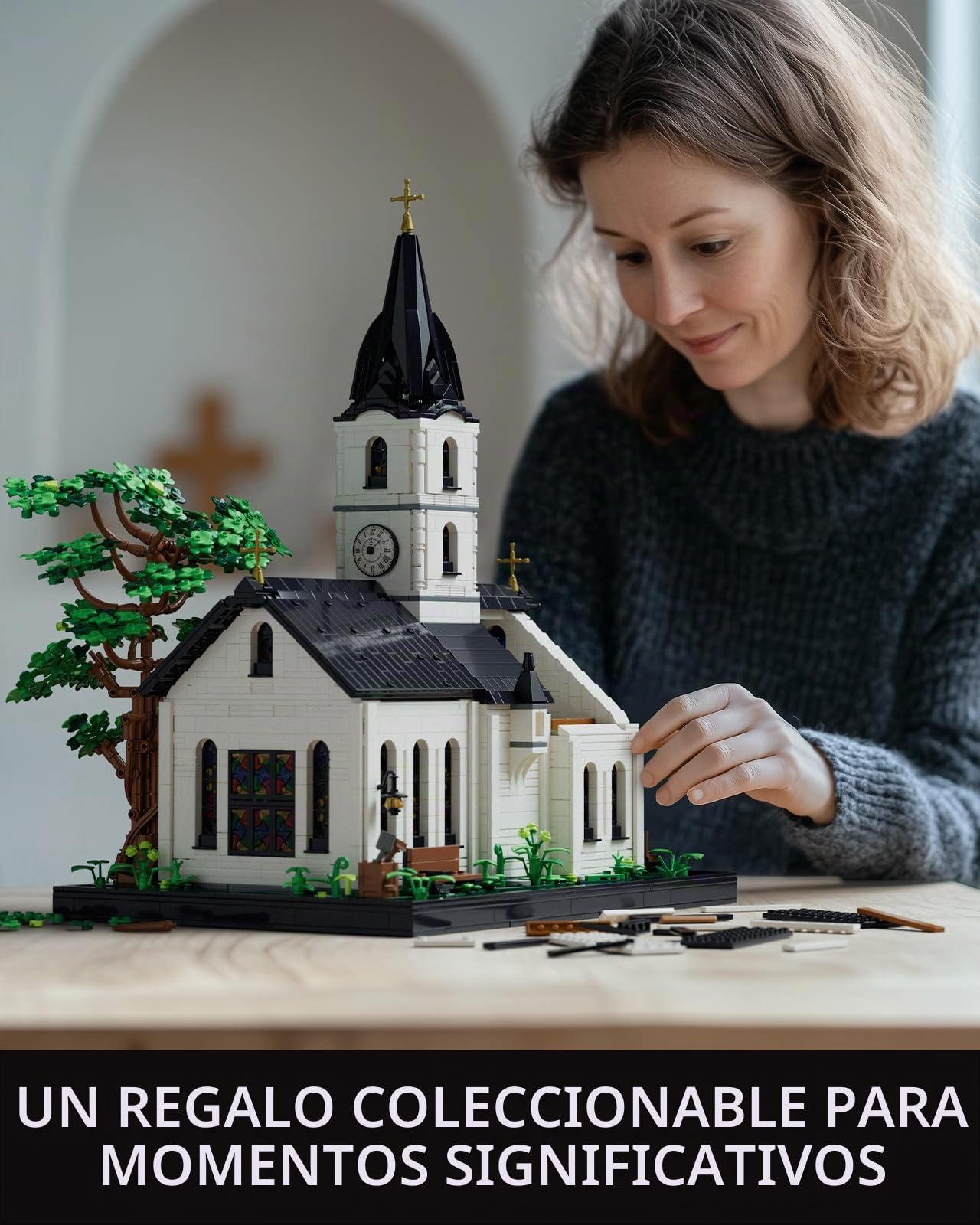 Nifeliz Iglesia Architecture Sets de Juguete de Construcción para Adultos, Colección de Maquetas de Iglesia de Estilo Rural, Decoración del Hogar Y Oficina (3,116 Piezas, NF10310)