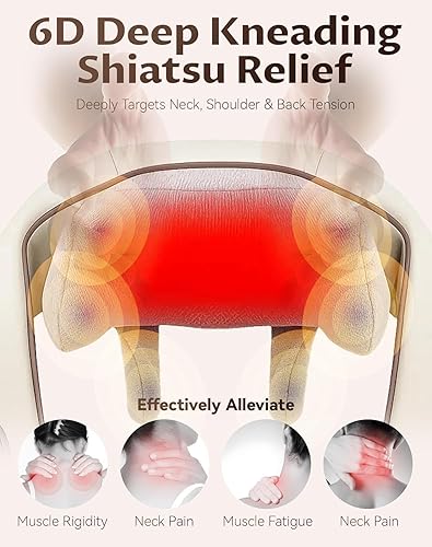 Miniatura 2 de Therapexa - Masajeador de cuello y hombros mejorado 2026, masajeador de espalda Shiatsu 8D para aliviar el dolor de tejido profundo, masajeador para