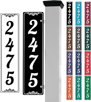 Custom Street & Address Sign, Reflective Rust-Free Aluminum Plaque, Weatherproof House Number Marker, Multi Size & Color Option, Perfect for Home, Mailbox, Driveway and Outside Decoration