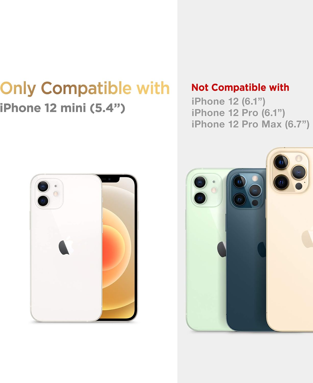 GVIEWIN Aurora Lite Series Compatible with iPhone 12 Mini Case 5.4” 2020, Marble Slim Thin Glossy Soft TPU Rubber Gel Flexible Protective Phone Case Cover (White/Gold)
