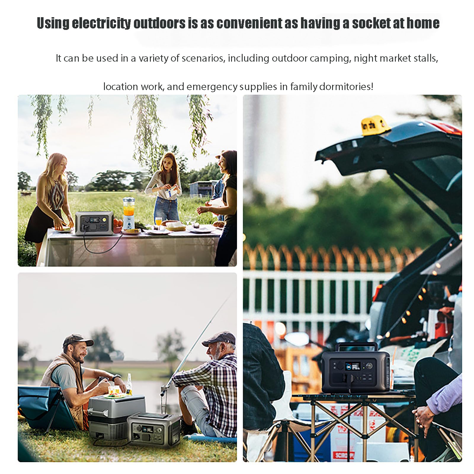 600 W przenośna stacja zasilania, 299 Wh generator zasilany akumulatorem, inteligentny kontrolowany aplikacją UPS wielofunkcyjny zewnętrzny zasilacz, bank energii słonecznej z gniazdem