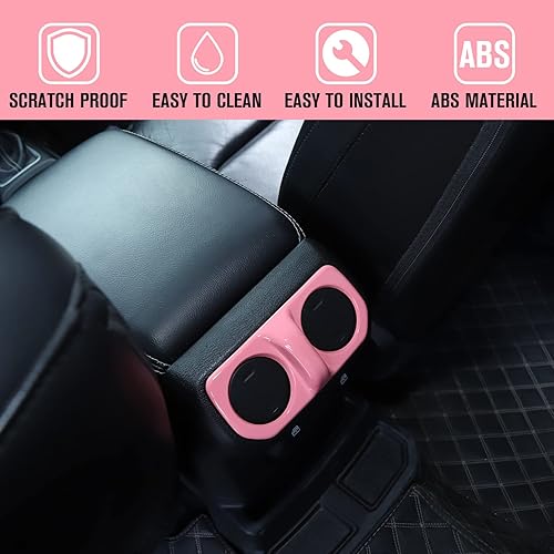 Vista 31 de Cubierta de ventilación trasera de aire acondicionado, accesorios interiores de fibra de carbono para Jeep Wrangler JL Gladiator JT Sahara