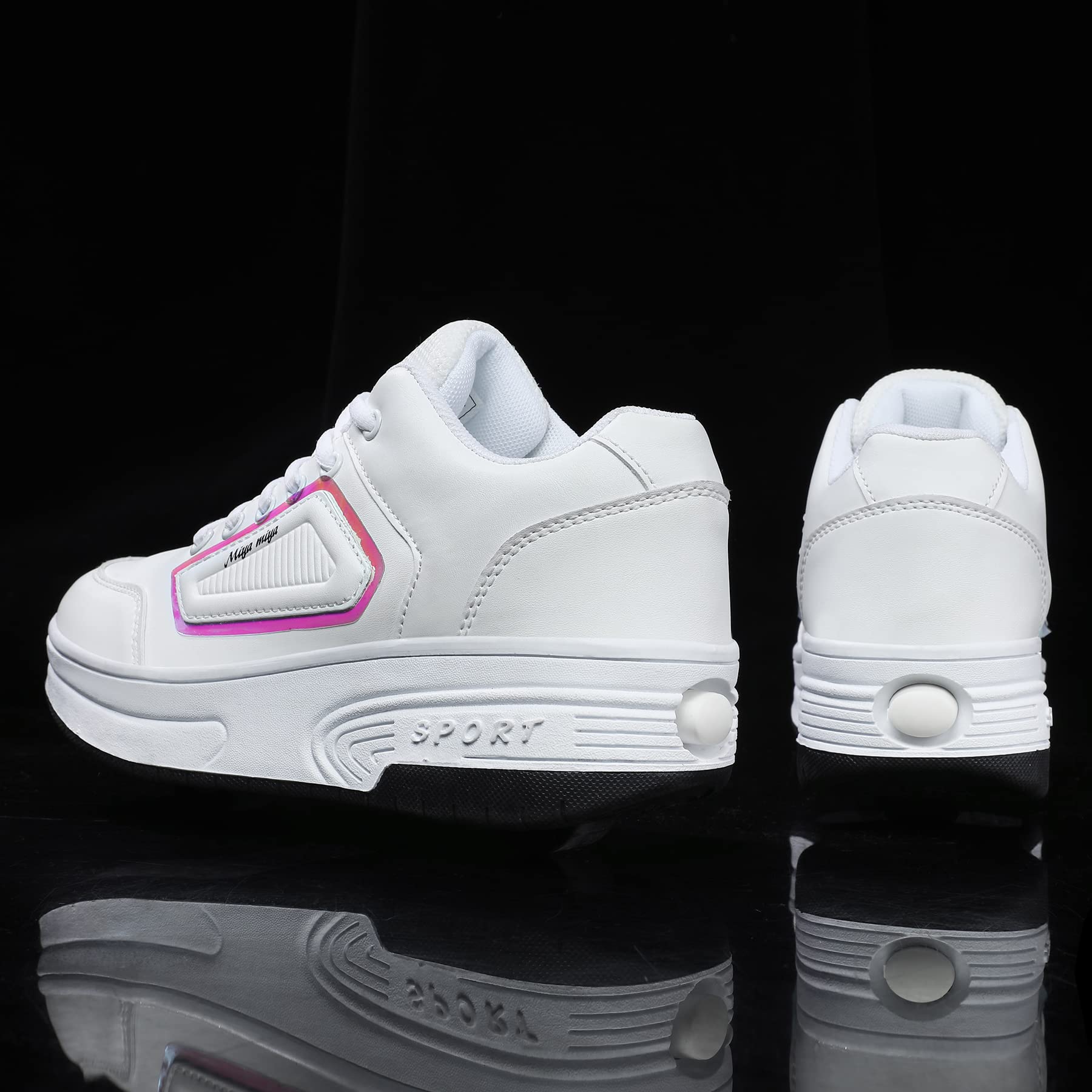 Chaussures à roulettes Fille Et Garçon Patins De Skate à roulettes Chaussures de Skateboard Outdoor Gymnastique