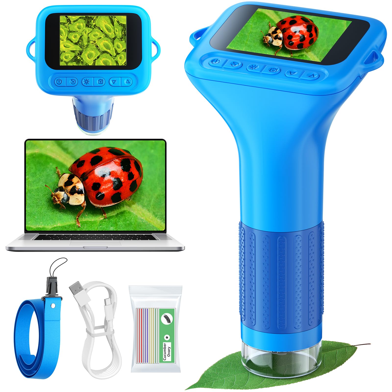Amazon.com: Odatay Microscope for Kids with 12 Slides, 100X-1000X