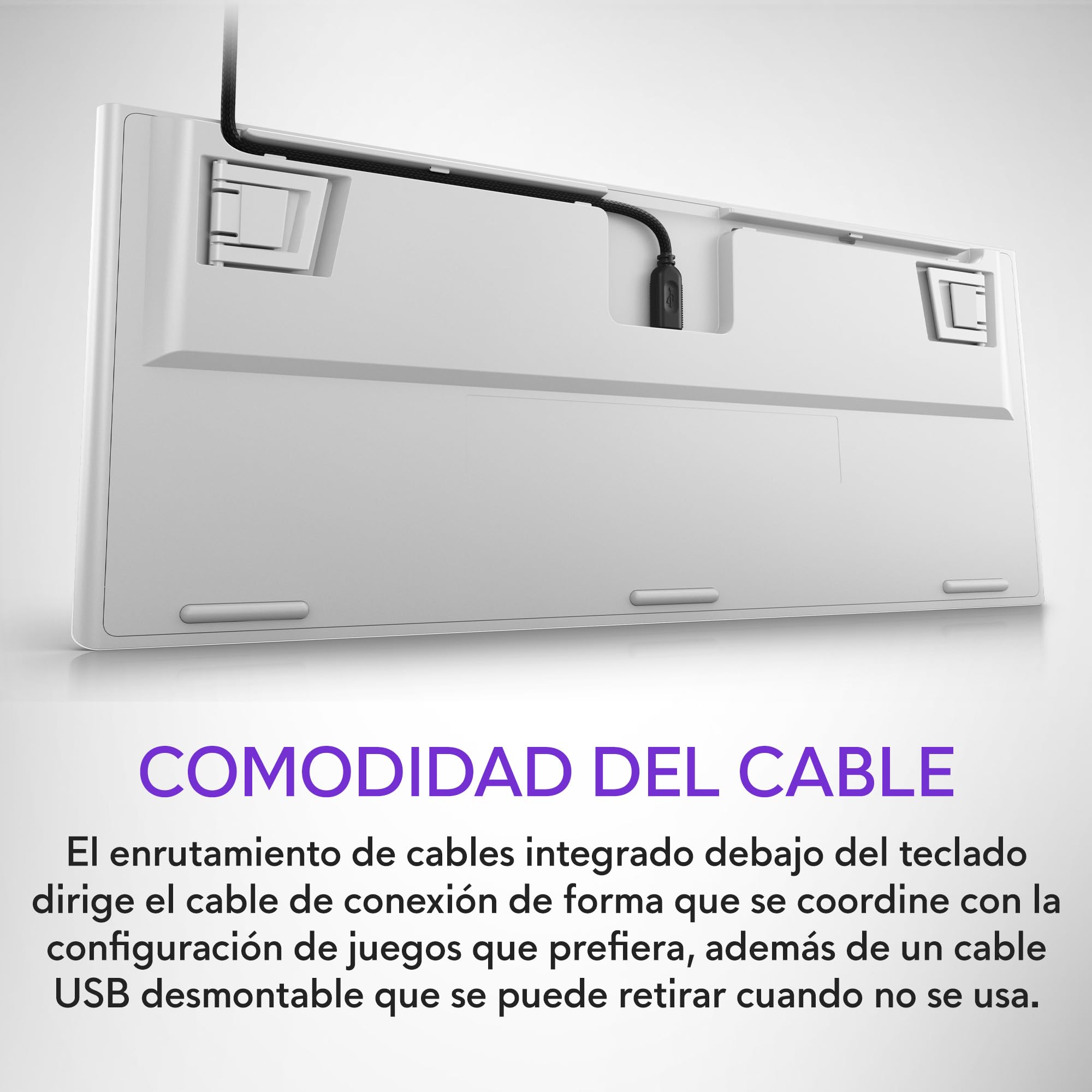 Alienware AW420K Teclado Gaming sin Teclado Numérico, Diseño Compacto, Switches CHERRY MX Red, USB, Anti-Ghosting, N-Key Rollover, Retroiluminación AlienFX RGB, Teclado Español - Lunar Light