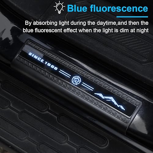 Miniatura 4 de Protectores de entrada para umbral de puerta compatibles con Ford Bronco de 4 puertas 2021 2022 2023 2024 2025 protector de umbral de puerta,