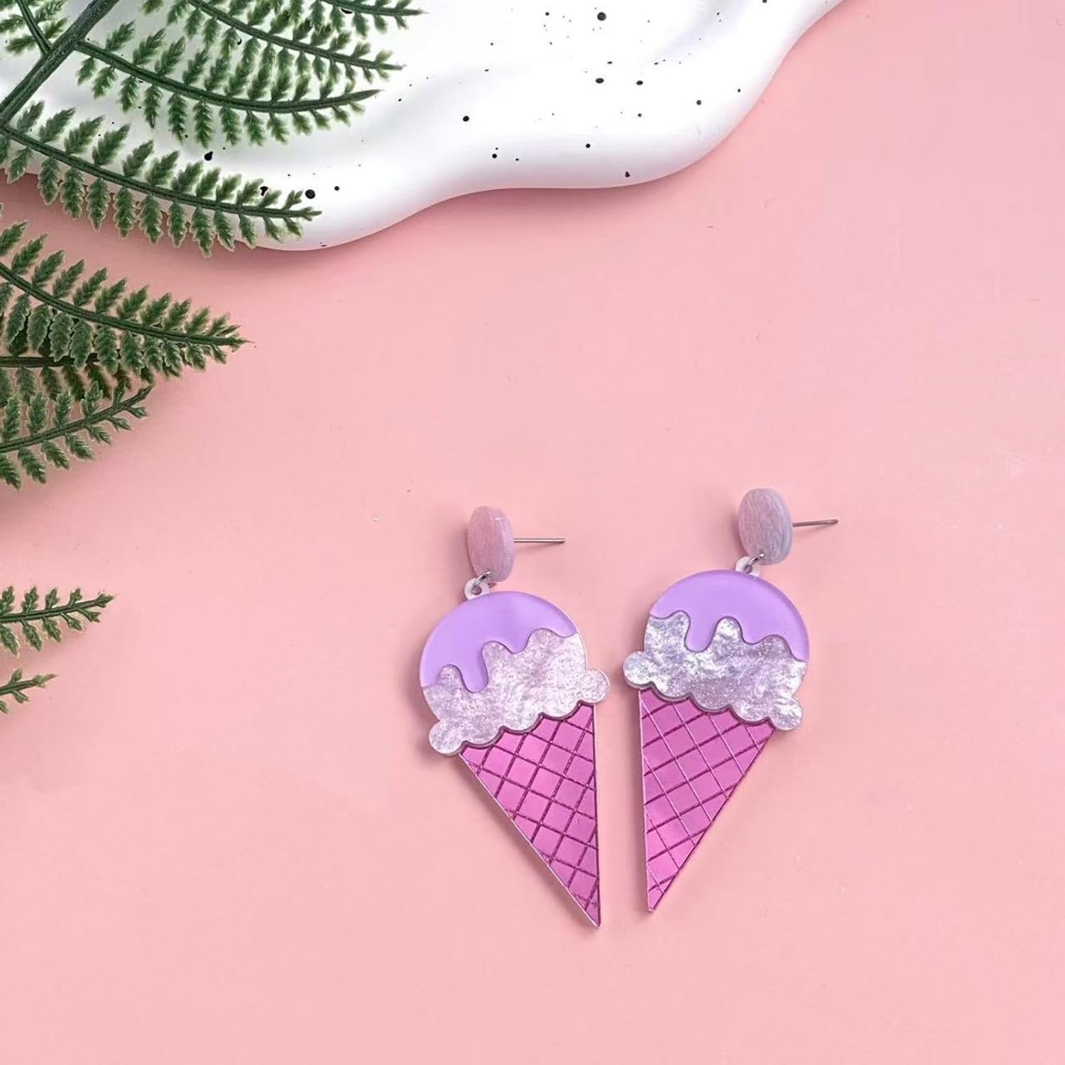 Handmade Food Ice Cream Earrings for Women Colorful Sweet Kawaii Unique Simulation Ice Cream Earrings Creative Summer Jewelry - Image 7