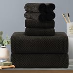 8-Piece Yellow Bath Towels Set,2 Oversized Large Bath Towels Sheet,2 Hand Towels and 4 Washcloths - 600 GSM Soft Luxury Towel Set,Highly Absorbent Quick Dry Towel for Bathroom,Hotel and Spa