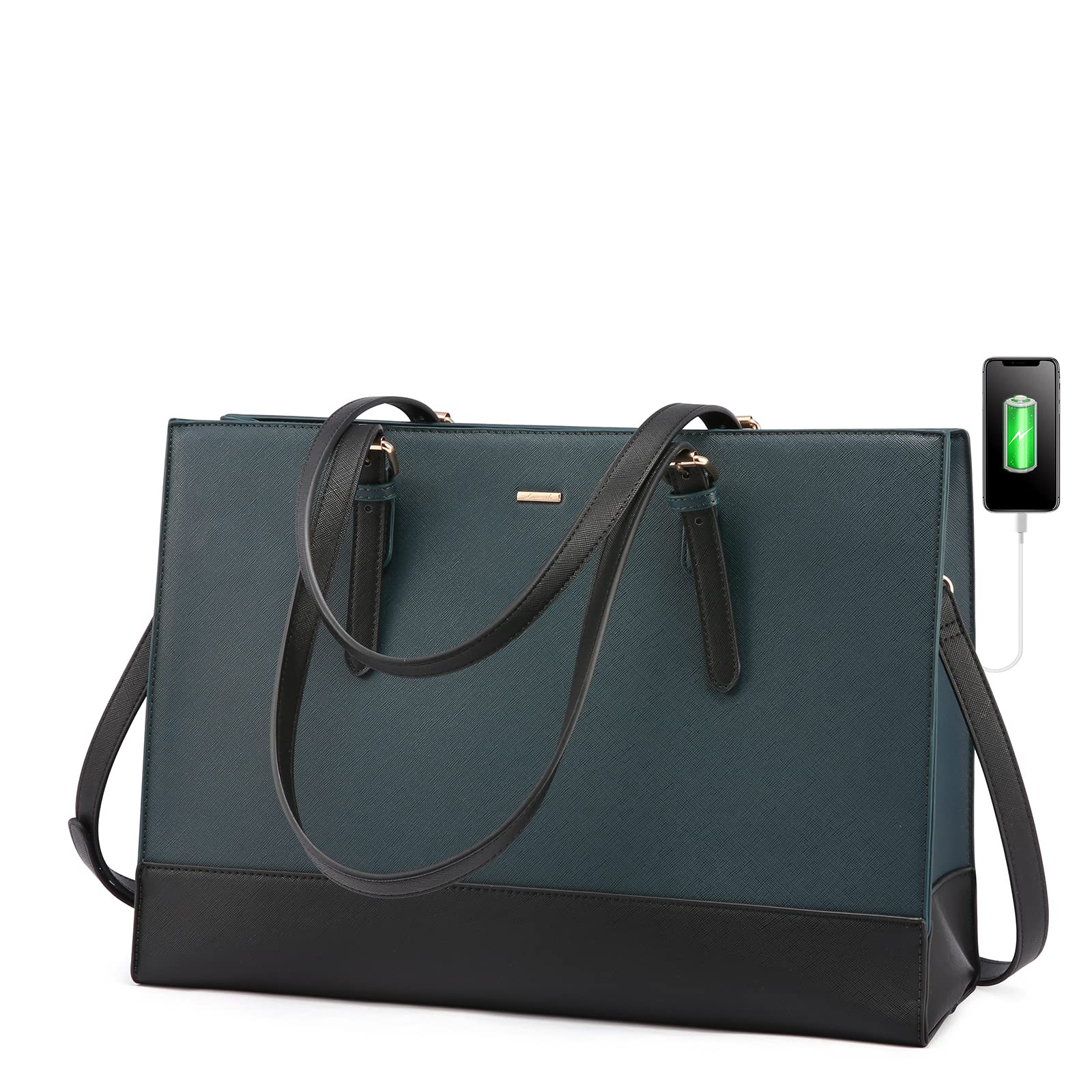 LOVEVOOK Laptop Tote for Women, Fashion Computer Bag 15.6 Inch Large Handbag, Shoulder Bag Purse for Business Work