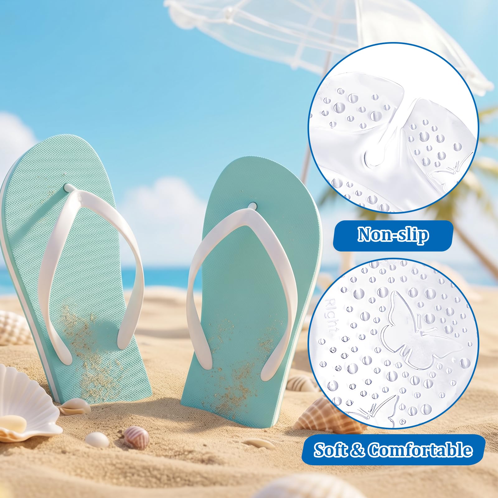 6 Pares Flip Flop Protector De Dedos Silicona Protectores De Sandalias Almohadillas Antideslizantes Para Dedos Aplicable A Flip Flop Protector De Dedos Protecteur D'Orteils Pour Femmes Hommes
