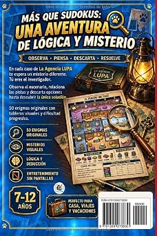 Lupadoku: Sudokus, pasatiempos y juegos de lógica, deducción y misterio para niños de 7 a 12 años: Actividades, aprendizaje y diversión para casa, ... (Sudokus pasatiempos de lógica y misterio)