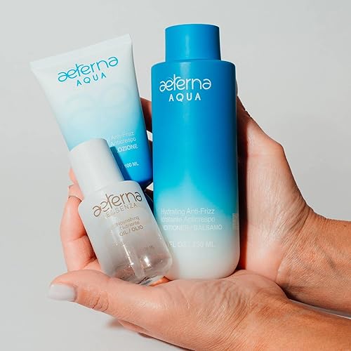 Miniatura 7 de Aeterna ESSENZA Aceite nutritivo para el cabello con linaza y protección UV, fórmula ligera y no grasosa, sin sulfatos, parabenos ni siliconas, para