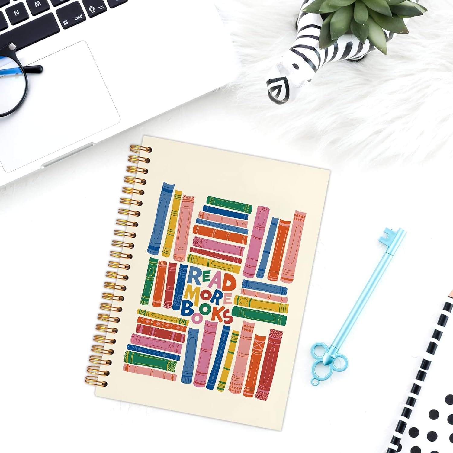 Book Lovers Gifts Spiral Notebook Journal 5.5x8.3, Book Club Gifts, Gift for Readers Librarians Hardcover Journal Notebook for Study Work Office image 5