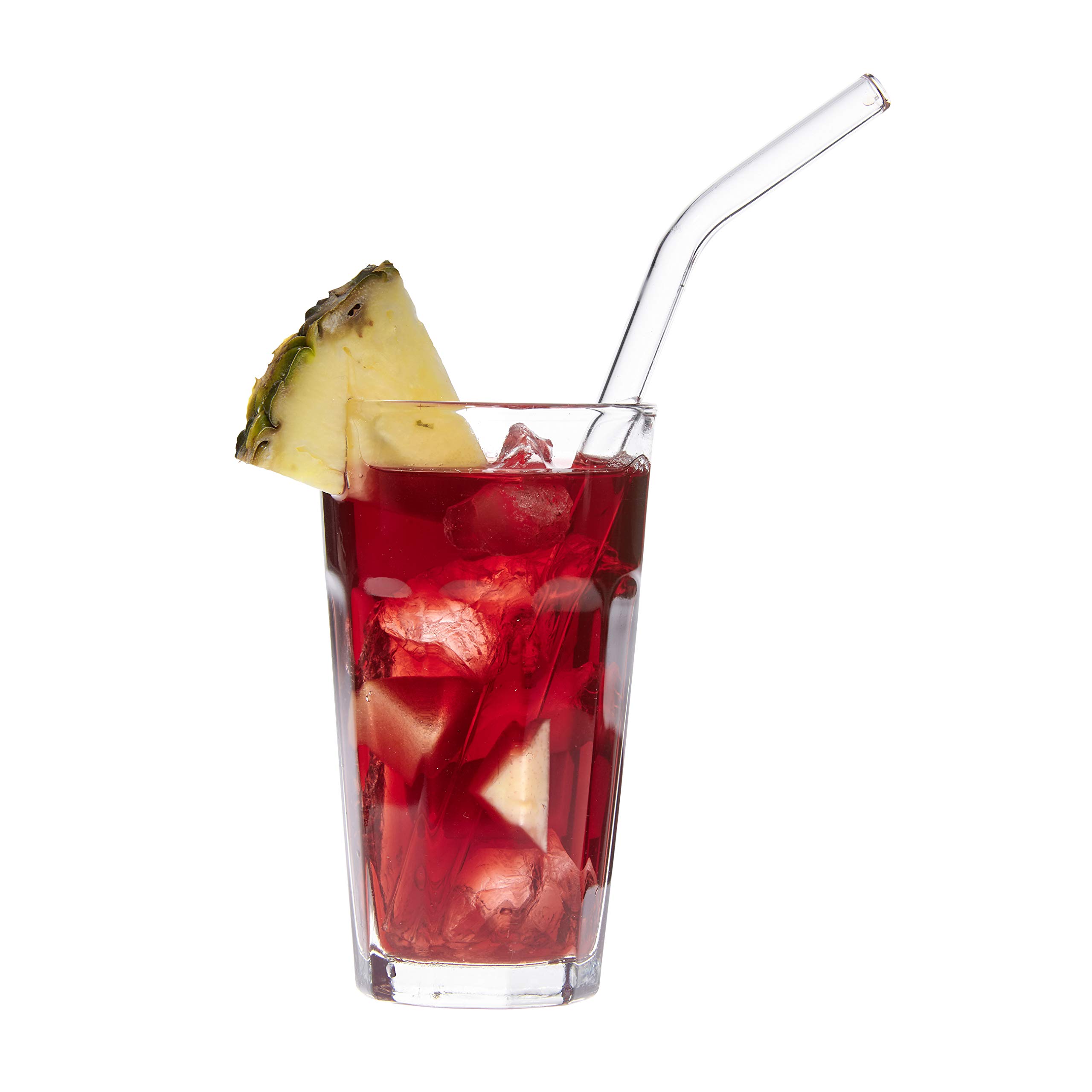 TFA Dostmann GlasWerk Curved 14.2018.06 - Pajitas De Cristal (6 Unidades, Aptas Para Lavavajillas, Para Cócteles, Té Helado, Limonadas, Café Helado