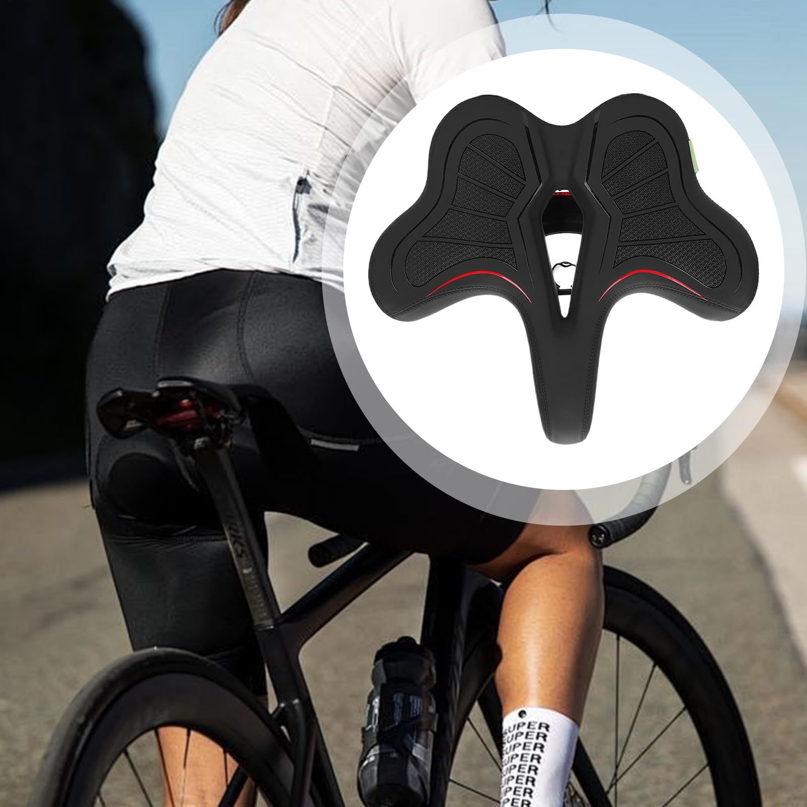 Selles de Vélo Mousse Rembourrée À Absorption De Chocs Et Imperméable
