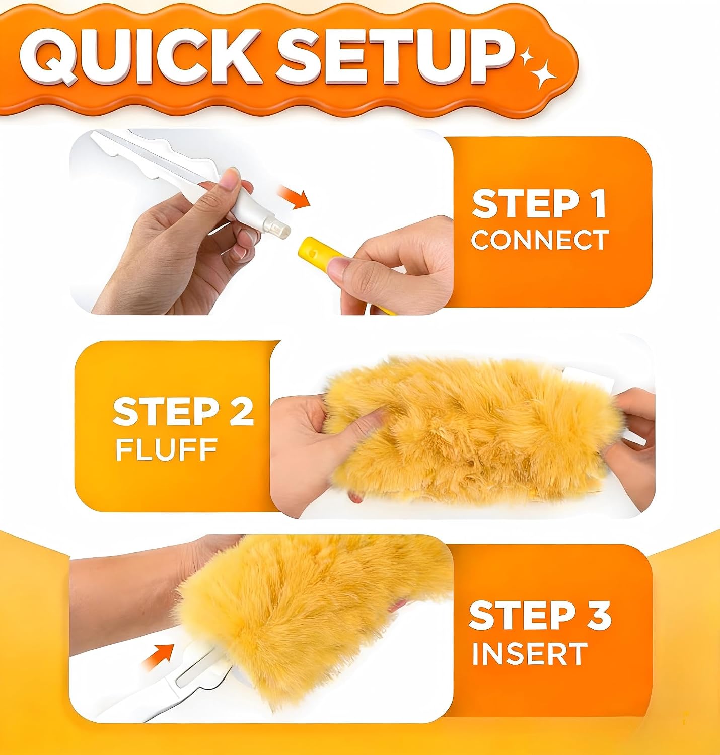 Heavy Duty Duster Refills for Swiffer,30 Count Duster Refills with 1 Handle | 360° Microfiber Dusting Refills with 5X Microfibers | Disposable Dusters for Cleaning Hair,Dust,Blinds,Furniture