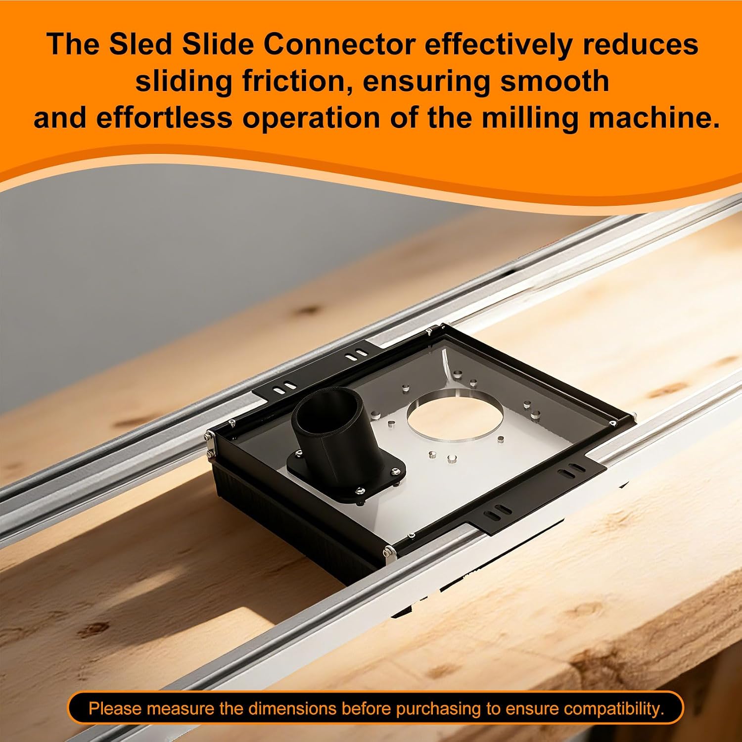 20mm Router Sled Kit with Dust Collection Built-in Dust Collection Function, for SBR20UU SCS20UU Slide Block and Slab Flattening Router Sled, with Acrylic Base Plate, for All Kinds of Cutting Machines