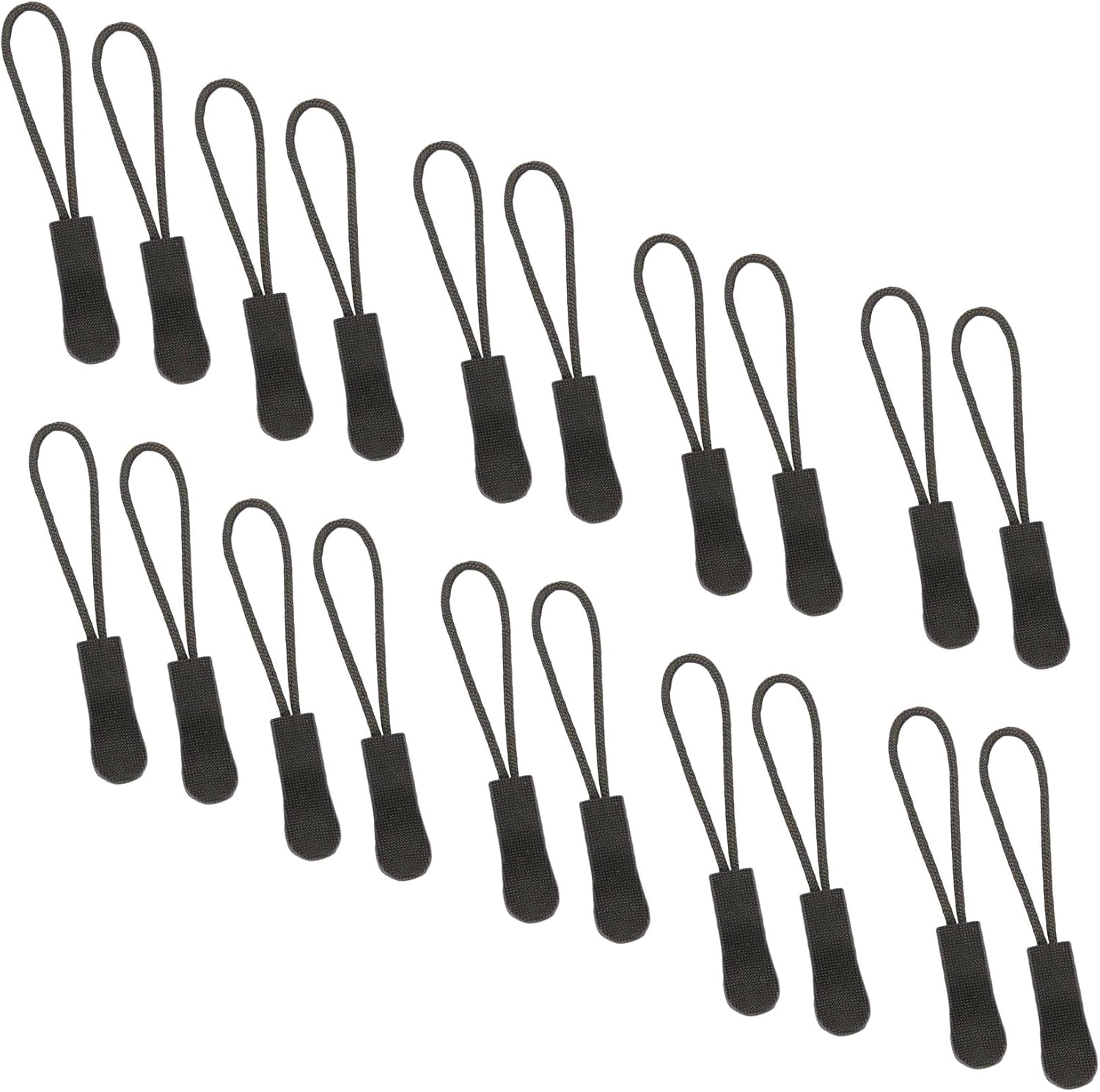 JOSDIOX 20Pcs Replacement Zipper Army Green Bag Zipper Pull